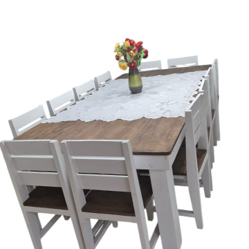 12 Seater with 12x chairs (White and Brown)